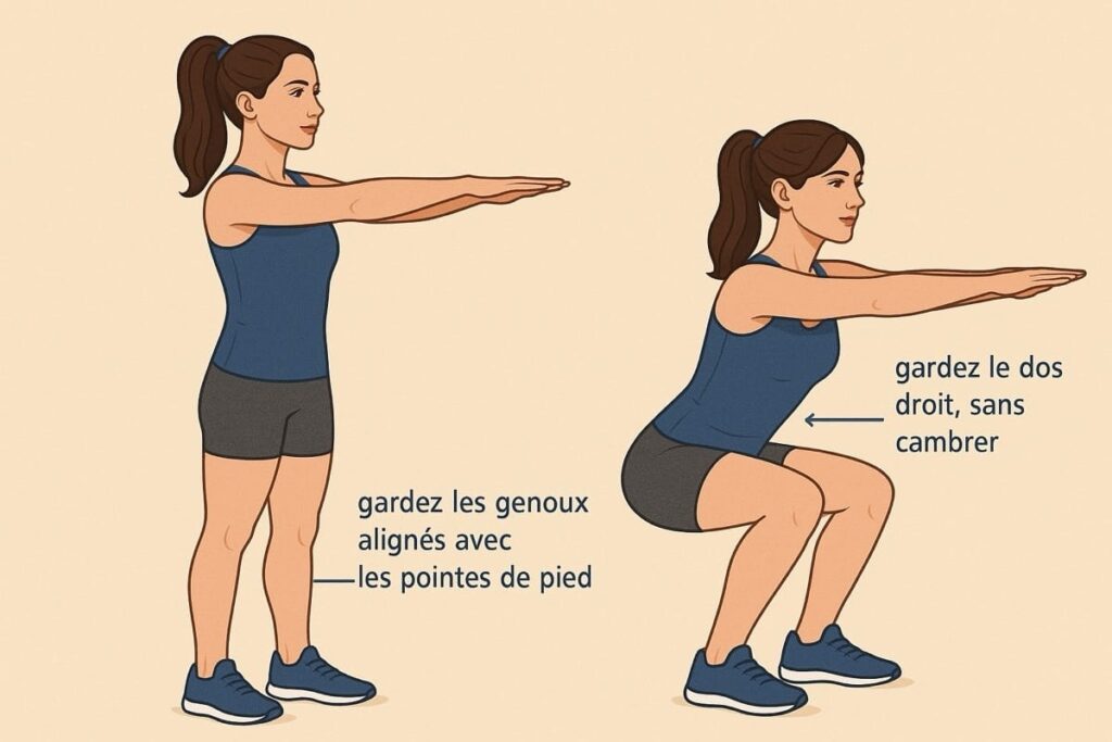 mouvement optimal pour faire des squats
